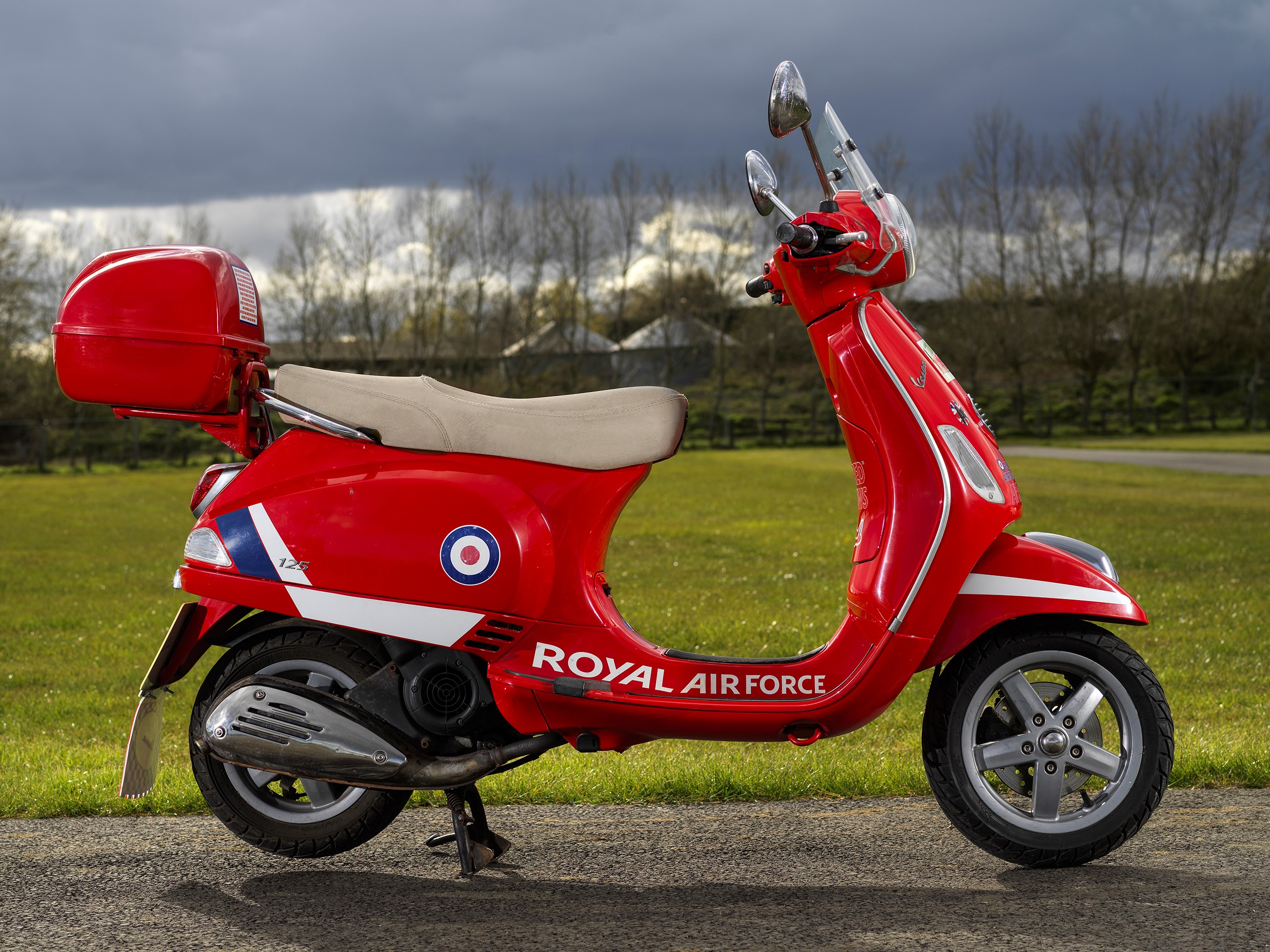RAF Red Arrows Scooter takes Pride of Place at Stonham Barns Park